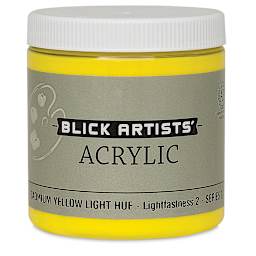 Blick Artists' Acrylic - Cadmium Yellow Light Hue, 8 oz jar