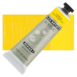 Blick Artists' Acrylic - Cadmium Yellow Deep Hue, 2 oz tube and swatch