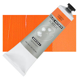 Blick Artists' Acrylic - Cadmium Orange, 4.65 oz tube and swatch