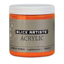 Blick Artists' Acrylic - Cadmium Orange, 8 oz jar