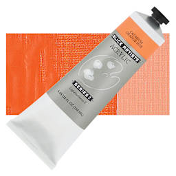 Blick Artists' Acrylic - Cadmium Orange Hue, 4.65 oz tube and swatch
