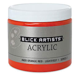 Blick Artists' Acrylic - Indo Orange Red, 16 oz jar