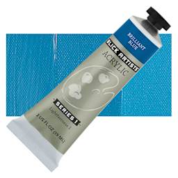 Blick Artists' Acrylic - Brilliant Blue, 2 oz tube and swatch