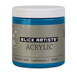 Blick Artists' Acrylic - Brilliant Blue, 8 oz jar