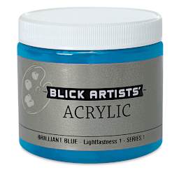 Blick Artists' Acrylic - Brilliant Blue, 16 oz jar