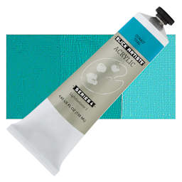 Blick Artists' Acrylic - Cobalt Teal, 4.65 oz tube and swatch