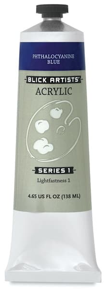 Blick Artists' Acrylic - Phthalo Blue (Red Shade), 4.65 oz tube