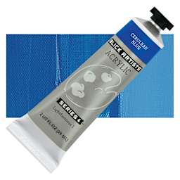Blick Artists' Acrylic - Cerulean Blue, 2 oz tube and swatch
