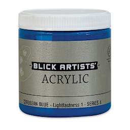 Blick Artists' Acrylic - Cerulean Blue, 8 oz jar