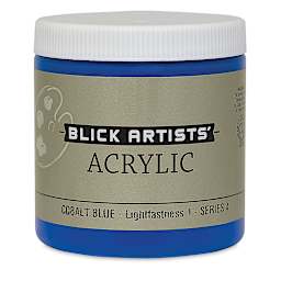 Blick Artists' Acrylic - Cobalt Blue, 8 oz jar