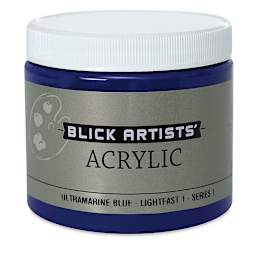 Blick Artists' Acrylic - Ultramarine Blue, 16 oz jar