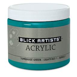 Blick Artists' Acrylic - Turquoise Green, 16 oz jar