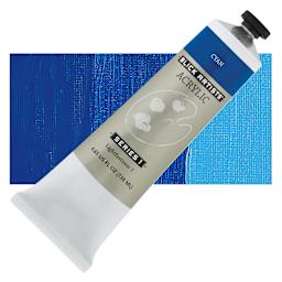 Blick Artists' Acrylic - Cyan, 4.65 oz tube and swatch