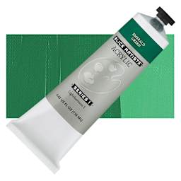 Blick Artists' Acrylic - Emerald Green, 4.65 oz tube and swatch