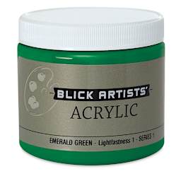 Blick Artists' Acrylic - Emerald Green, 16 oz jar