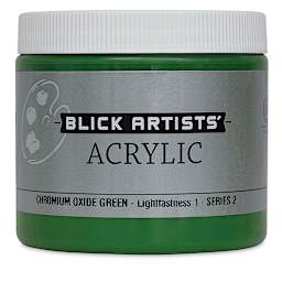 Blick Artists' Acrylic - Chromium Oxide Green, 16 oz jar