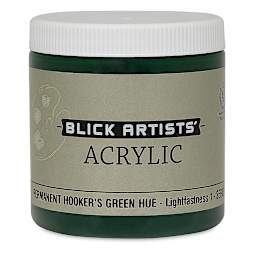 Blick Artists' Acrylic - Permanent Hooker's Green Hue, 8 oz jar