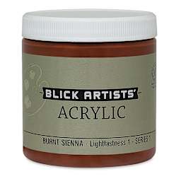 Blick Artists' Acrylic - Burnt Sienna, 8 oz jar
