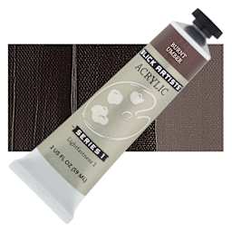 Blick Artists' Acrylic - Burnt Umber, 2 oz tube and swatch