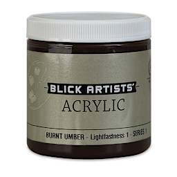 Blick Artists' Acrylic - Burnt Umber, 8 oz jar