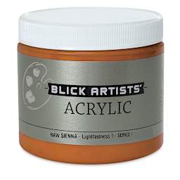 Blick Artists' Acrylic - Raw Sienna, 16 oz jar