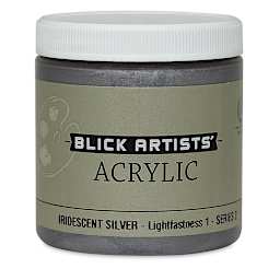 Blick Artists' Acrylic - Iridescent Silver, 8 oz jar