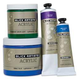 Blick Artists' Acrylic Paints, jars and tubes