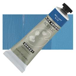 Blick Artists' Acrylic - Brilliant Blue, 2 oz tube and swatch