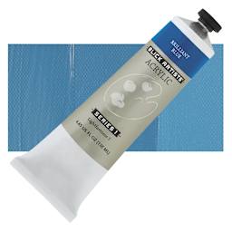 Blick Artists' Acrylic - Brilliant Blue, 4.65 oz tube and swatch