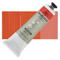 Blick Artists' Acrylic - Cadmium Red Light, 4.65 oz tube and swatch
