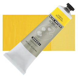 Blick Artists' Acrylic - Cadmium Yellow Deep, 4.65 oz tube and swatch