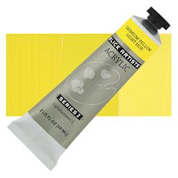 Blick Artists' Acrylic - Cadmium Yellow Light Hue, 2 oz tube and swatch