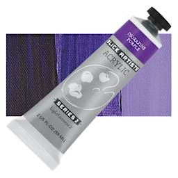 Blick Artists' Acrylic - Dioxazine Purple, 2 oz tube and swatch