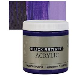 Blick Artists' Acrylic - Dioxazine Purple, 8 oz tube and swatch