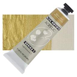 Blick Artists' Acrylic - Iridescent Antique Gold, 2 oz tube and swatch