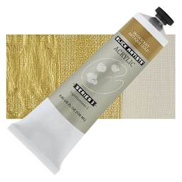 Blick Artists' Acrylic - Iridescent Antique Gold, 4.65 oz tube and swatch