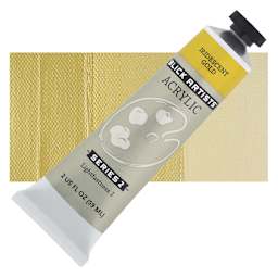 Blick Artists' Acrylic - Iridescent Gold, 2 oz tube and swatch