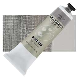 Blick Artists' Acrylic - Iridescent Silver, 4.65 oz tube and swatch
