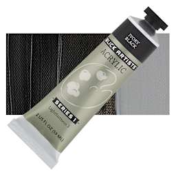 Blick Artists' Acrylic - Ivory Black, 2 oz tube and swatch