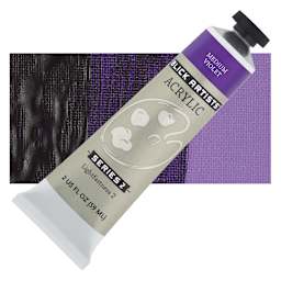 Blick Artists' Acrylic - Medium Violet, 2 oz tube and swatch