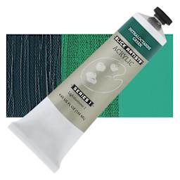 Blick Artists' Acrylic - Phthalo Green (Blue Shade), 4.65 oz tube and swatch