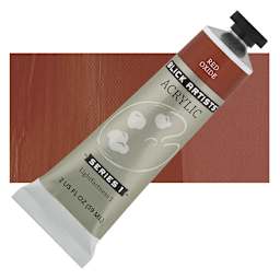 Blick Artists' Acrylic - Red Oxide, 2 oz tube and swatch