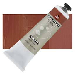 Blick Artists' Acrylic - Red Oxide, 4.65 oz tube and swatch