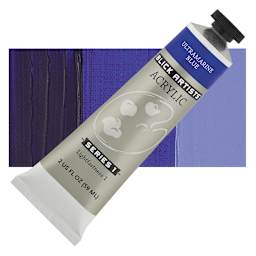 Blick Artists' Acrylic - Ultramarine Blue, 2 oz tube and swatch