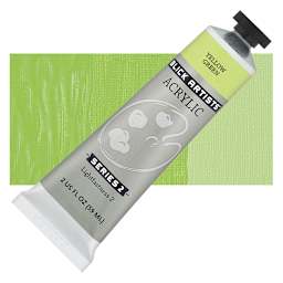 Blick Artists' Acrylic - Yellow Green, 2 oz tube and swatch