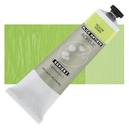 Blick Artists' Acrylic - Yellow Green, 4.65 oz tube and swatch