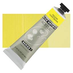 Blick Artists' Acrylic - Yellow Light Hansa, 2 oz tube and swatch