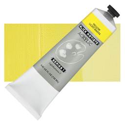 Blick Artists' Acrylic - Yellow Light Hansa, 4.65 oz tube and swatch