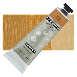 Blick Artists' Acrylic - Yellow Ochre, 2 oz tube and swatch