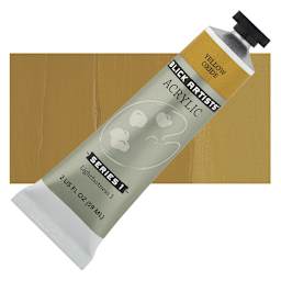 Blick Artists' Acrylic - Yellow Oxide, 2 oz tube and swatch
